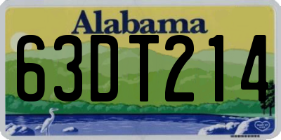 AL license plate 63DT214