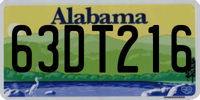 AL license plate 63DT216