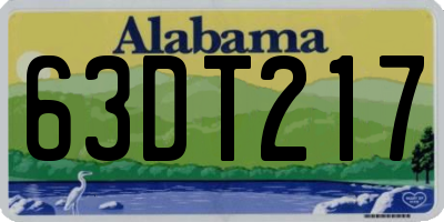AL license plate 63DT217
