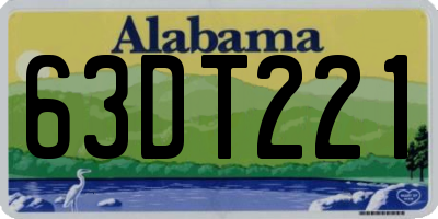 AL license plate 63DT221