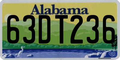 AL license plate 63DT236