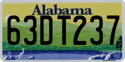 AL license plate 63DT237