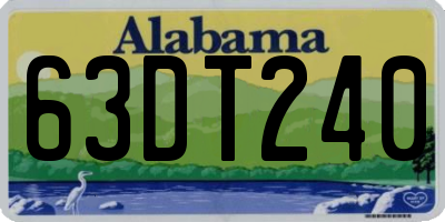AL license plate 63DT240
