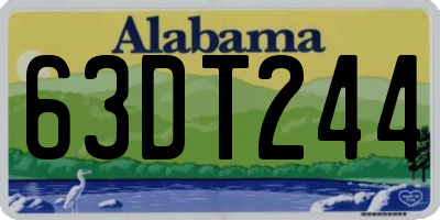 AL license plate 63DT244