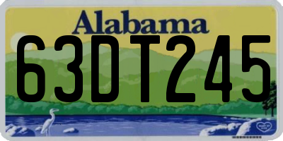 AL license plate 63DT245