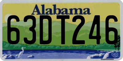 AL license plate 63DT246