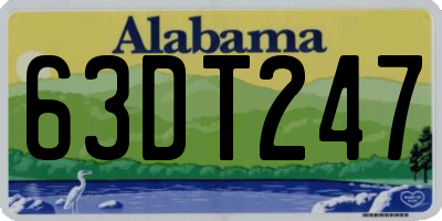 AL license plate 63DT247