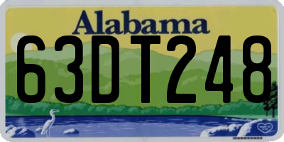 AL license plate 63DT248