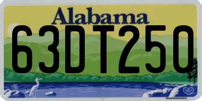 AL license plate 63DT250