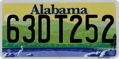 AL license plate 63DT252