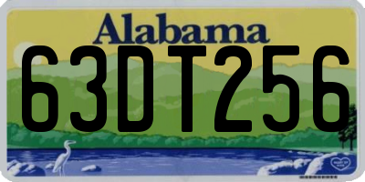 AL license plate 63DT256