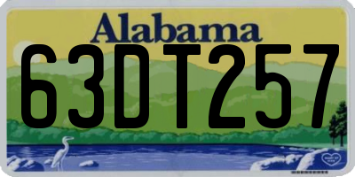 AL license plate 63DT257
