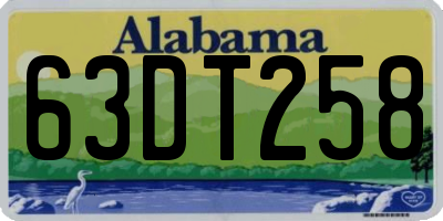 AL license plate 63DT258