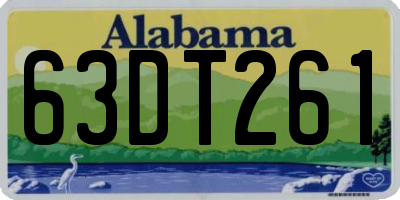 AL license plate 63DT261