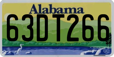 AL license plate 63DT266