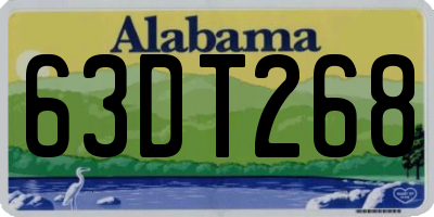 AL license plate 63DT268
