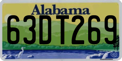 AL license plate 63DT269