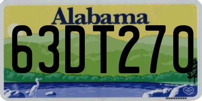 AL license plate 63DT270