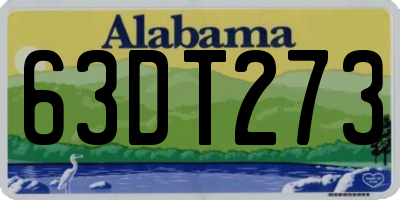 AL license plate 63DT273