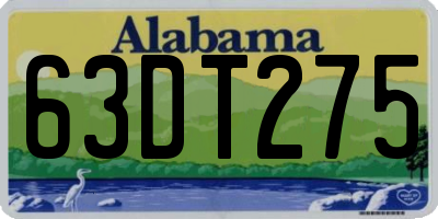 AL license plate 63DT275