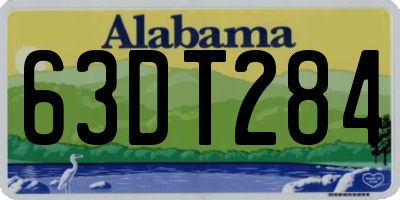 AL license plate 63DT284