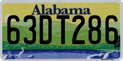 AL license plate 63DT286