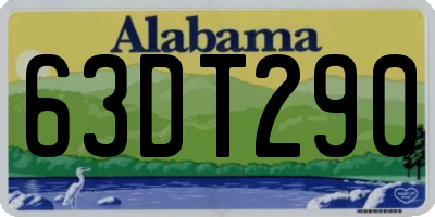 AL license plate 63DT290
