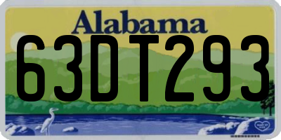 AL license plate 63DT293