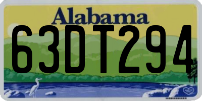 AL license plate 63DT294