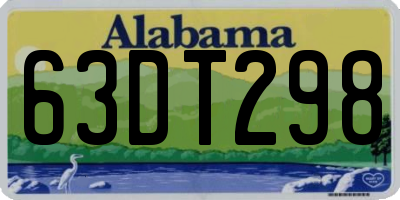 AL license plate 63DT298