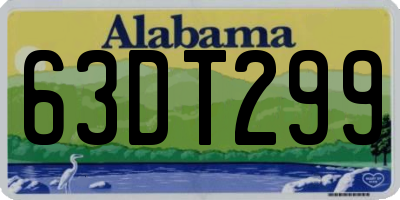 AL license plate 63DT299