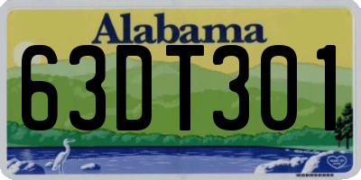 AL license plate 63DT301