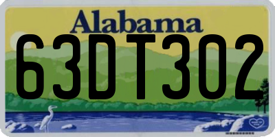 AL license plate 63DT302