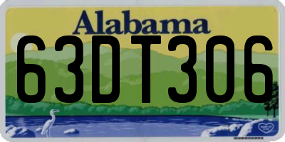 AL license plate 63DT306