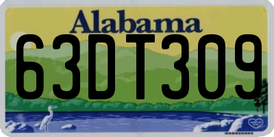 AL license plate 63DT309