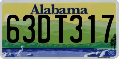 AL license plate 63DT317