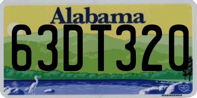 AL license plate 63DT320