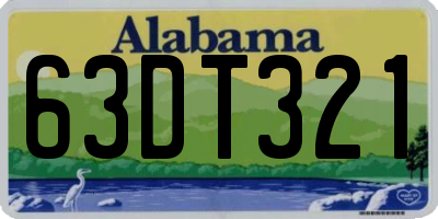 AL license plate 63DT321