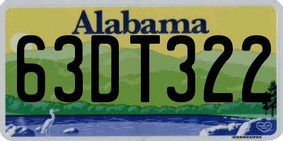 AL license plate 63DT322