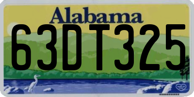 AL license plate 63DT325