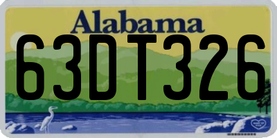 AL license plate 63DT326