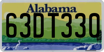 AL license plate 63DT330