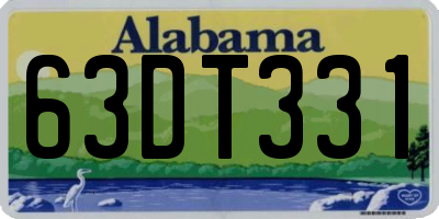 AL license plate 63DT331