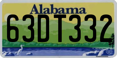 AL license plate 63DT332