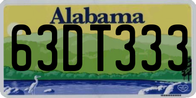 AL license plate 63DT333