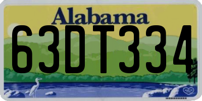 AL license plate 63DT334