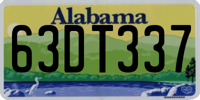 AL license plate 63DT337