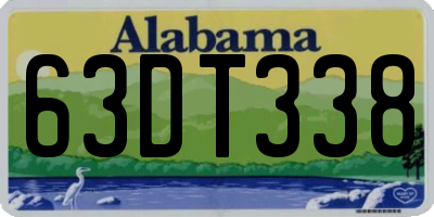 AL license plate 63DT338