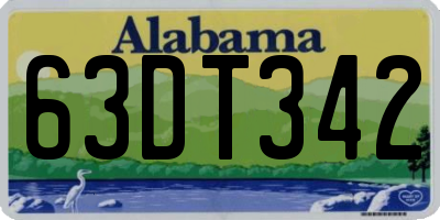 AL license plate 63DT342