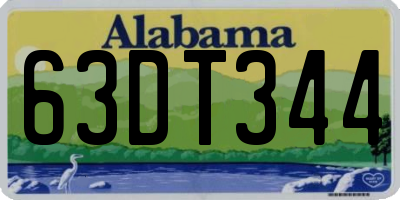AL license plate 63DT344